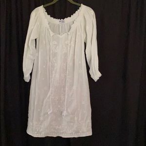 Juliet Dunn White Boho Dress